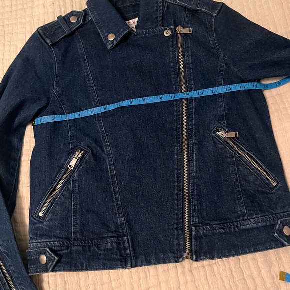 LOFT Dark Blue Denim Jacket XS petite - Picture 11 of 13